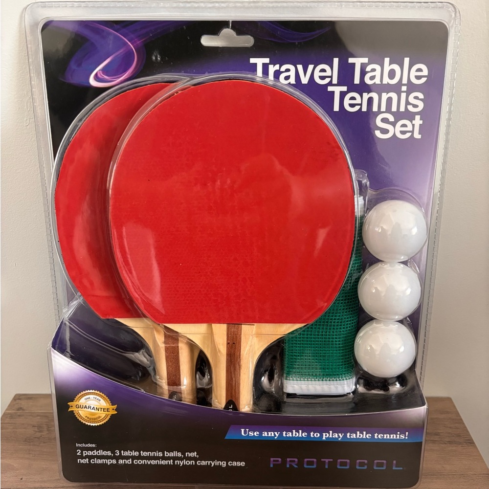 Red Table Tennis Set